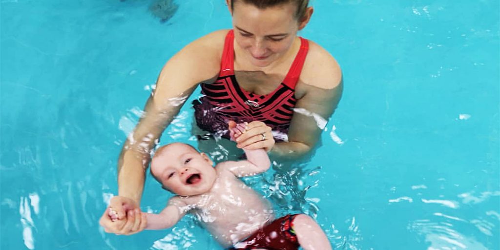 Teaching baby to 2024 float on back