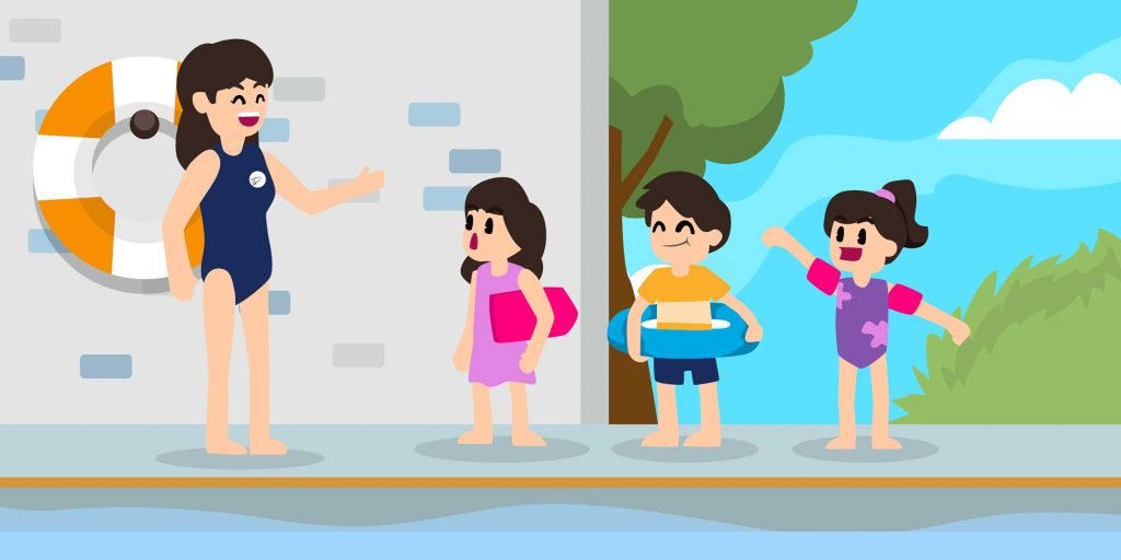 swimming class clipart