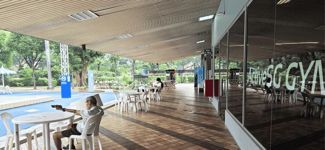 Katong Swimming Complex Sitting Area - Katong Swimming Complex